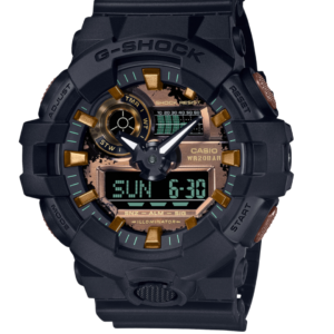 CASIO G-SHOCK GA-700RC-1ADR BLACK & ROSE GOLD ANALOG-DIGITAL MEN'S WATCH - Image 1