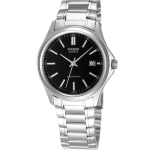 CASIO LTP-1183A-1A BLACK DIAL STAINLESS STEEL LADIES ANALOG WATCH - Image 1
