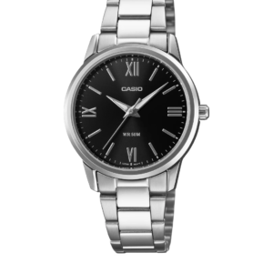 CASIO LTP-1303DD-1AV BLACK DIAL STAINLESS STEEL LADIES WATCH - Image 1