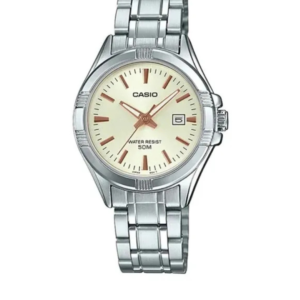 CASIO LTP-1308D-9AV LUXURY GOLD DIAL STAINLESS STEEL WOMEN'S WATCH - Image 1