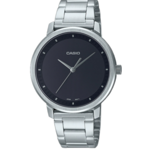CASIO LTP-B115D-1E BLACK DIAL SILVER STAINLESS STEEL BRACELET WOMEN'S WATCH - Image 1
