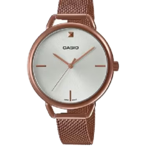 CASIO LTP-E415MR-7CDF ROSE GOLD MESH BAND LADIES WATCH - Image 1