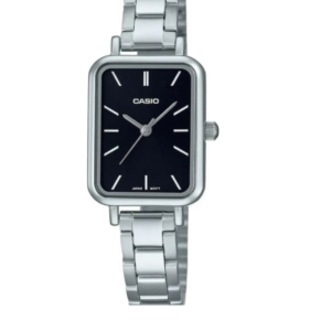 CASIO LTP-V009D-1EU BLACK DIAL STAINLESS STEEL LADIES WATCH - Image 1