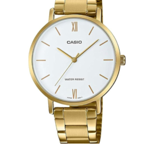 CASIO LTP-VT01G-7BU GOLD TONE STAINLESS STEEL LADIES WATCH - Image 1