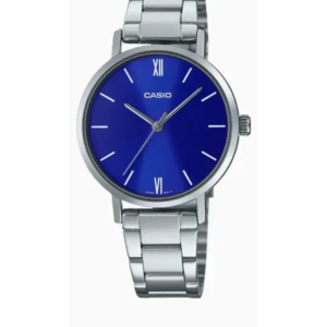 CASIO LTP-VT02D-2AU LUXURY BLUE DIAL STAINLESS STEEL WOMEN'S WATCH - Image 1