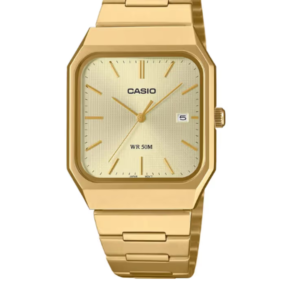 CASIO MTP-B185G-9AV LUXURY GOLD DIAL GOLD STAINLESS STEEL MEN'S DRESS WATCH - Image 1