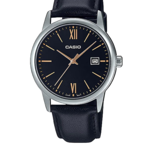 CASIO MTP-V002L-1B3 MEN'S ANALOG LEATHER WATCH - Image 1