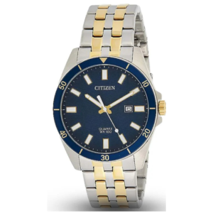 Citizen BI5054-53L Men’s Premium Dress Watch – Royal Blue Dial with Two-Tone Gold & Silver Bracelet - Image 1