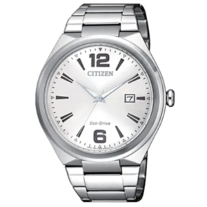 Citizen AW1370-51B Men’s Premium Eco-Drive Watch – Crisp White Dial with Sleek Silver Steel Bracelet - Image 1
