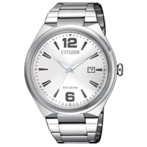 Citizen AW1370-51B Men’s Premium Eco-Drive Watch – Crisp White Dial with Sleek Silver Steel Bracelet - Image 1