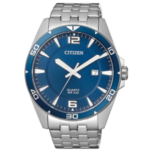 Citizen BI5058-52L Men’s Premium Dress Watch – Deep Blue Dial & Case with Sleek Silver Steel Bracelet - Image 1