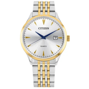 Citizen DZ0064-52A Men’s Premium Quartz Watch – Pristine White Dial with Luxury Blue Hands & Two-Tone Gold Steel Bracelet - Image 1