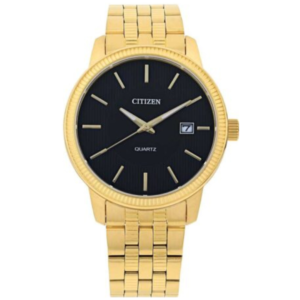 Citizen DZ0052-51E Men’s Premium Quartz Watch – Jet Black Dial with Luxury All-Golden Steel Bracelet - Image 1