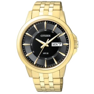 Citizen BF2013-56E GENTS QUARTZ Watch – BLACK/DIAL Design with ALL/GOLDEN Design & Integrated D&D Display - Image 1