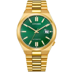 Citizen NJ0152-51X GENTS Automatic Watch – GREEN DAIL with Premium ALL GOLDEN Design - Image 1