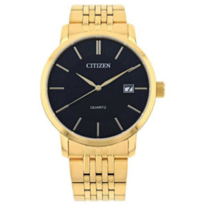 Citizen DZ0042-55E GENTS Watch – BLACK DAIL with Premium ALL GOLDEN CHAIN Design - Image 1