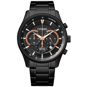 Citizen AN8195-58E GENTS Watch – BLACK CHAIN with Stealth Chronograph Design - Image 1
