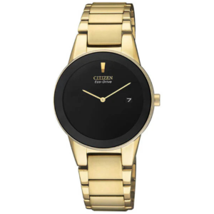 Citizen GA1052-55E LADIES Watch – BLACK DAIL with Premium ALL GOLDEN CHAIN Design - Image 1