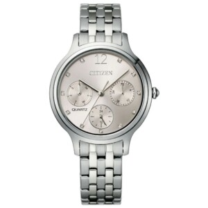Citizen ED8180-52X LADIES Watch – PINK DAIL with Premium ALL SILVER CHAIN Design - Image 1
