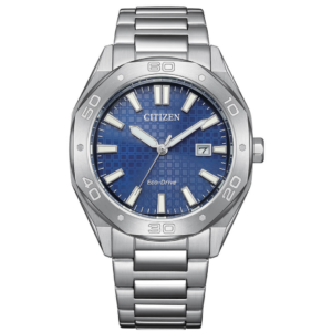 Citizen BM7630-80L GENTS Watch – BLUE DAIL with Premium ALL SILVER CHAIN Design - Image 1
