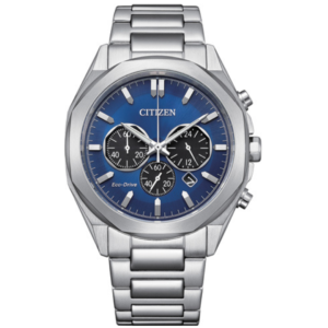 Citizen CA4590-81L GENTS Watch – BLUE DAIL with Premium ALL SILVER CHAIN Design - Image 1
