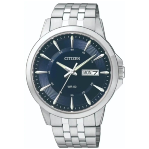 Citizen BF2011-51L GENTS Watch – BLUE DIAL with Premium ALL SILVER CHAIN Design - Image 1
