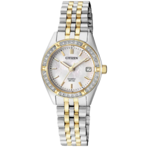 Citizen EU6064-54D LADIES Watch – MOP DAIL with Premium T.TONE SILVER GOLDEN CHAIN Design - Image 1