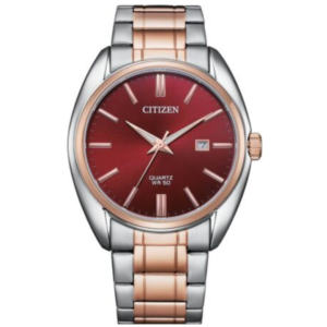 Citizen BI5104-57X GENTS Watch – MAROON DIAL with Premium T.TONE ROSE GOLD Design - Image 1