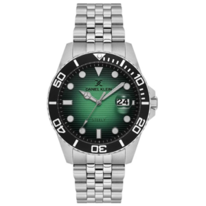 Daniel Klein DK.1.14029-2 Men's Premium Quartz Watch – Sunray Mint Green Dial with Classic Silver Linked Bracelet - Image 1