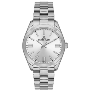 Daniel Klein DK.6.14035-1 Men's Premium Dress Watch – Sunray Metallic Silver Dial with Solid Silver Steel Bracelet - Image 1