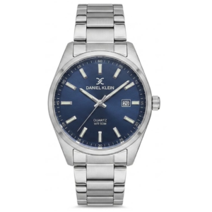 Daniel Klein DK.1.13986-3 Men’s Premium Dress Watch – Royal Blue Dial with Solid Silver Steel Bracelet - Image 1