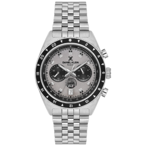 Daniel Klein DK.1.13994-1 Men’s Premium Chronograph Watch – Slate Grey Dial with Solid Silver Steel Bracelet - Image 1