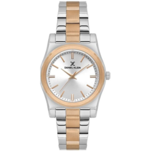 Daniel Klein DK.1.13933-6 Ladies’ Premium Luxury Watch – Radiant Sunlit Silver Dial with Two-Tone Rose Gold Metallic Bracelet - Image 1
