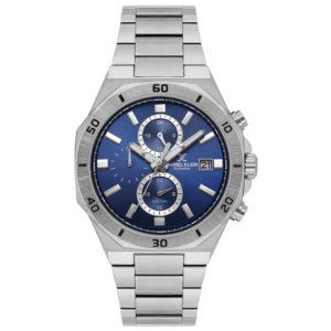 Daniel Klein DK.1.14004-2 Men’s Premium Chronograph Watch – Elegant Blue Dial with Solid Silver Steel Bracelet - Image 1