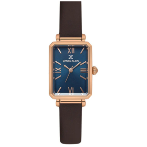 Daniel Klein DK.1.13935-6 Women’s Premium Dress Watch – Elegant Green Dial with Genuine Brown Leather Strap & Gold Bezel - Image 1