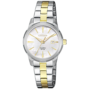 CITIZEN EU6074-51D LADIES Watch – Elegant Mother of Pearl Dial with Golden Silver Chain - Image 1