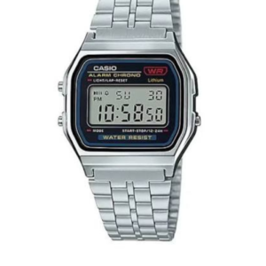 CASIO A159W-N1DF VINTAGE SILVER STAINLESS STEEL DIGITAL UNISEX WATCH - Image 1