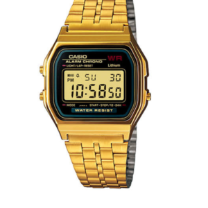 CASIO VINTAGE A159WGEA-1DF GOLD TONE STAINLESS STEEL DIGITAL WATCH - Image 1