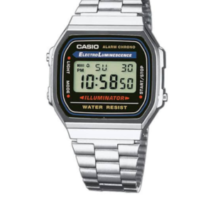 CASIO A168WA-1WDF VINTAGE DIGITAL STAINLESS STEEL MEN'S WATCH - Image 1