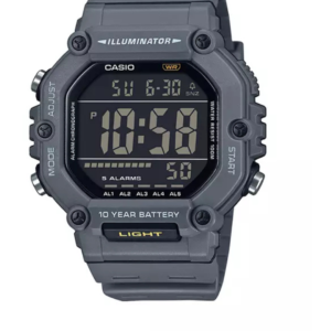 CASIO AE-1600WH-8BVD GREY RESIN STRAP DIGITAL MEN'S WATCH - Image 1