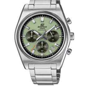 CASIO EDIFICE EFB-730D-3A STAINLESS STEEL GREEN CHRONOGRAPH MEN'S WATCH - Image 1