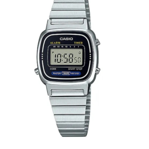 CASIO LA670WA-1DF VINTAGE SILVER STAINLESS STEEL DIGITAL LADIES WATCH - Image 1