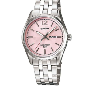 CASIO LTP-1335D-5AV ROSE GOLD DIAL STAINLESS STEEL WOMEN'S ANALOG WATCH - Image 1