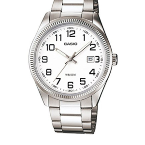 CASIO MTP-1302D-7BV MEN'S STAINLESS STEEL SILVER DIAL ANALOG WATCH - Image 1
