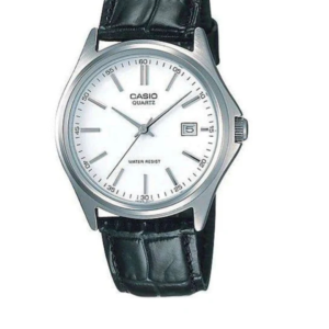 CASIO MTP-1183E-7ADF GENUINE LEATHER BAND MEN'S ANALOG WATCH - Image 1