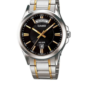 CASIO MTP-1381G-1AV TWO-TONE STAINLESS STEEL MEN'S ANALOG WATCH - Image 1