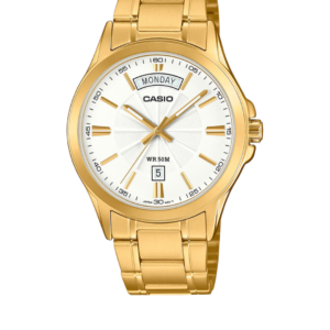 CASIO MTP-1381GD-7AV GOLD TONE STAINLESS STEEL MEN'S ANALOG WATCH - Image 1
