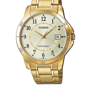 CASIO MTP-V004G-9BU GOLD TONE STAINLESS STEEL GOLD DIAL MEN'S ANALOG WATCH - Image 1