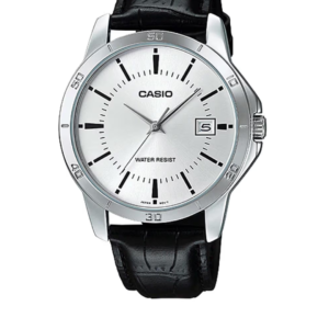 CASIO MTP-V004L-7AU LEATHER STRAP MEN'S ANALOG WATCH - Image 1