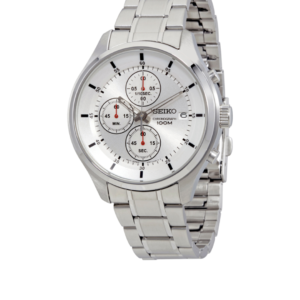 SEIKO SKS535E1 LUXURY CHRONOGRAPH SILVER DIAL STAINLESS STEEL MEN'S WATCH - Image 1